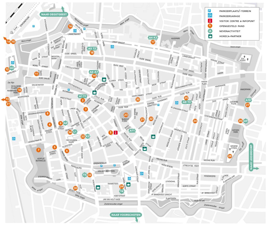 plattegrond Open Monumentendagen Leiden